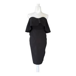 Chelsea28 Cocktail Dress Womens 4 Y2K Sweetheart Strapless‎ NYE Black Pinup LBD